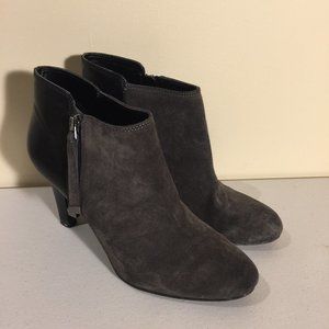Franco Sarto Ladies Heeled Booties Size 7.5 M Boots Black Grey